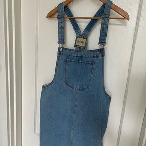 Lily Parker Denim overall mini dress Size XL juniors